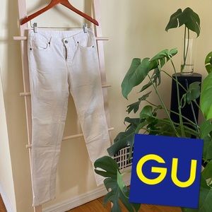 white corduroy skinny pants